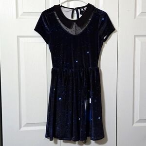 Dr. WHO Stary Night Design Dress w/Phone Booth, Size XS, Excellent Condition